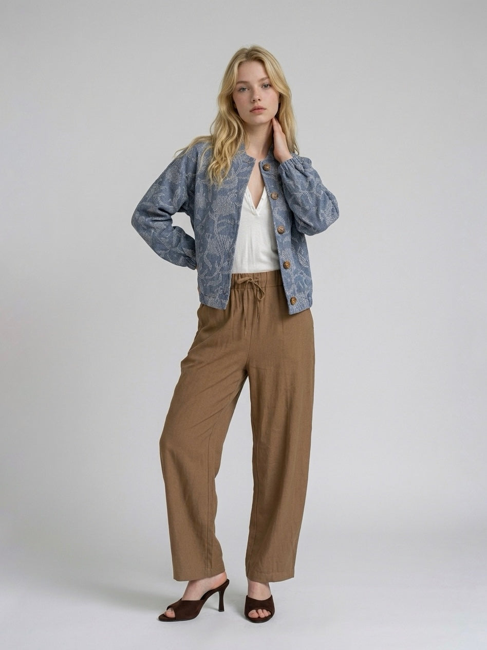 PANTALONE LINO E VISCOSA