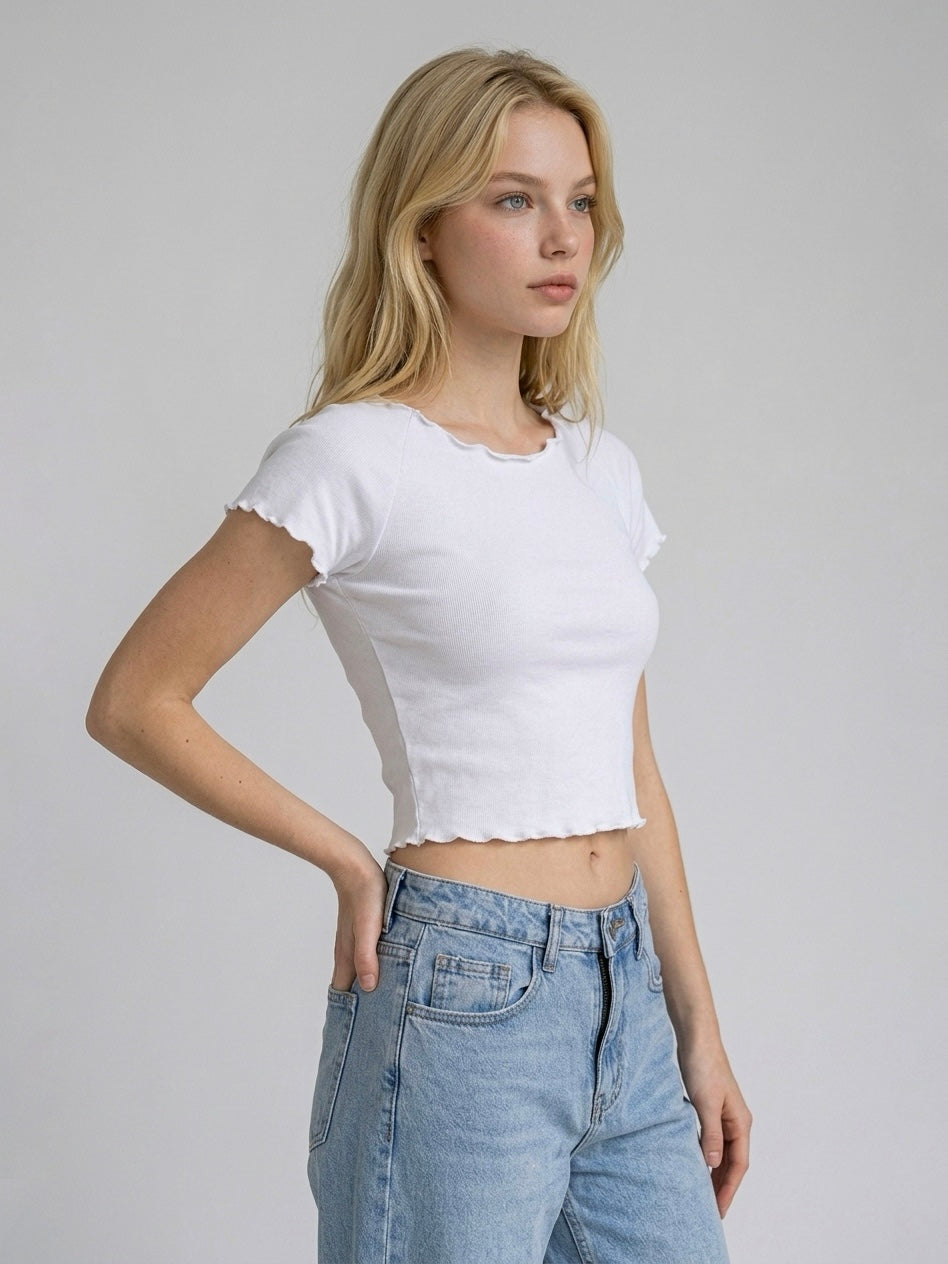 T-SHIRT CROP BIANCO